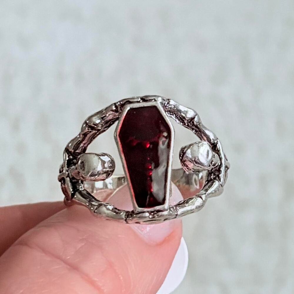 Skeletons & Coffin Ring New Size 10